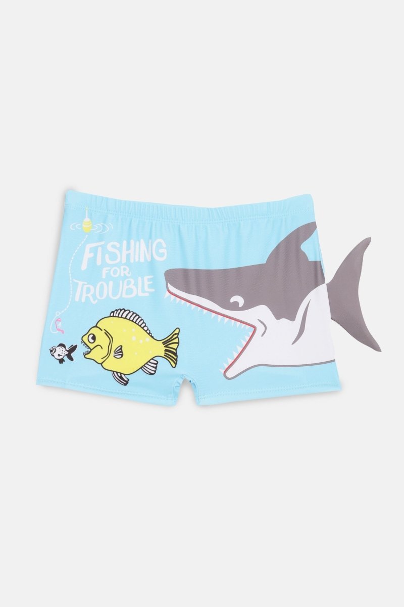 Shark Snap Boys Swim Shorts With Cap Set - KSW-SG-SHSN-2-3