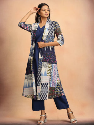 Sharp in Blue Womens Co Ord Set With Jacket - S Women's Co ord Set