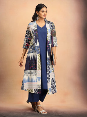 Sharp in Blue Womens Co Ord Set With Jacket - S Women's Co ord Set