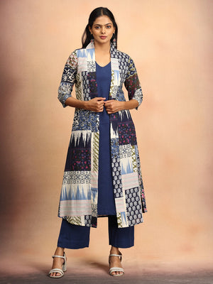 Sharp in Blue Womens Co Ord Set With Jacket - S Women's Co ord Set