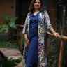 Sharp in Blue Womens Co Ord Set With Jacket - WES - SK - SRPIB - S