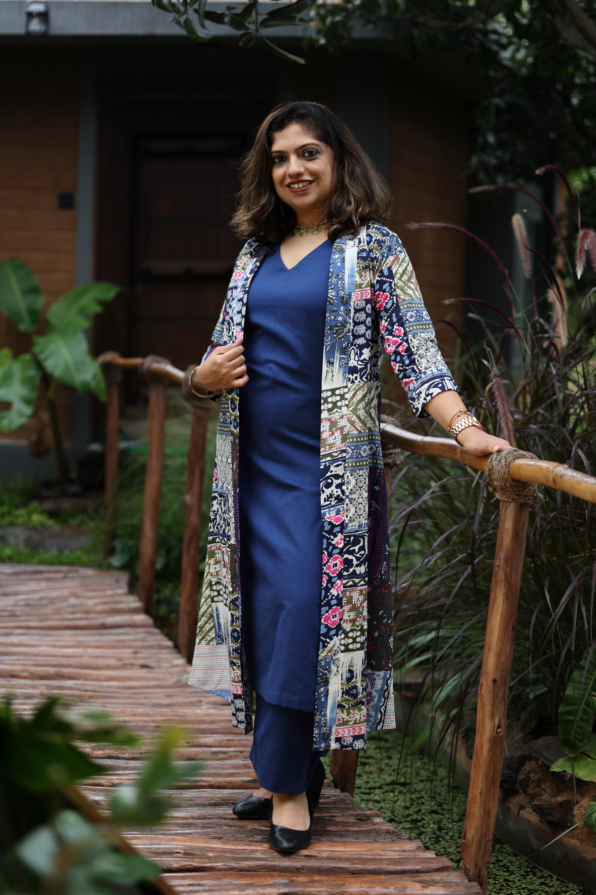 Sharp in Blue Womens Co Ord Set With Jacket - WES - SK - SRPIB - S