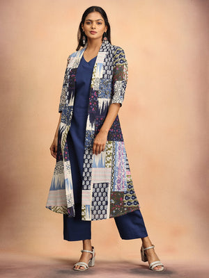 Sharp in Blue Womens Co Ord Set With Jacket - S Women's Co ord Set