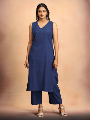 Sharp in Blue Womens Co Ord Set With Jacket - S Women's Co ord Set
