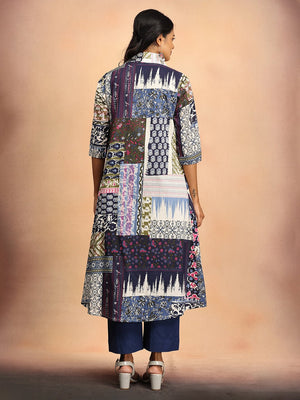 Sharp in Blue Womens Co Ord Set With Jacket - S Women's Co ord Set