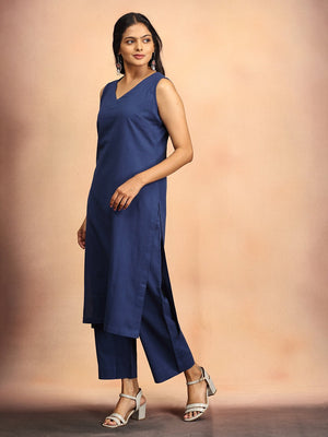 Sharp in Blue Womens Co Ord Set With Jacket - S Women's Co ord Set