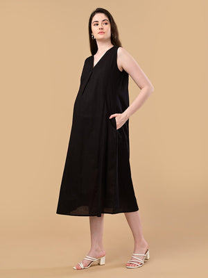 ShiftEase Maternity and Nursing Shacket Dress - Pink Maternity Casual Dress