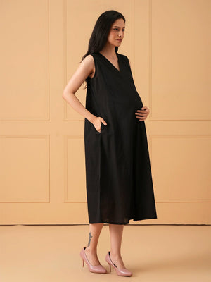 ShiftEase Maternity and Nursing Shacket Dress - Pink Maternity Casual Dress