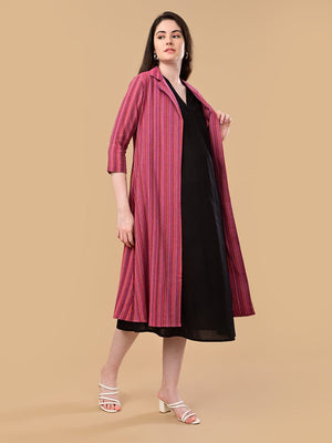 ShiftEase Maternity and Nursing Shacket Dress - Pink Maternity Casual Dress