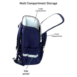 Shimmer Geometric Blue Dino School Backpack for Kids,6yrs - 10yrs - Back To School