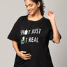 Shit Just Got Real Oversized Mumma T shirt - MAT-SC-SJGRO-S