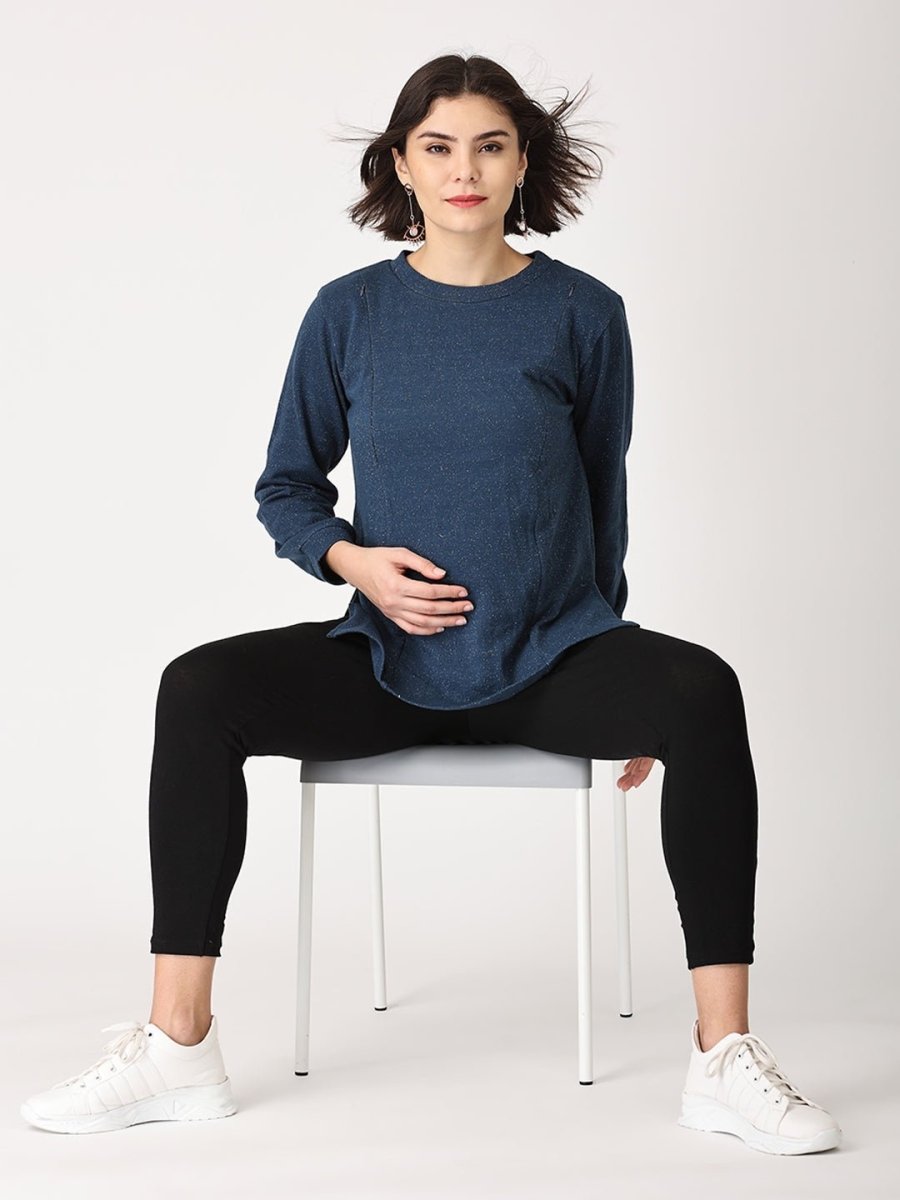 Shooting Star Maternity Sweatshirt with Nursing - MSWT-SHSTR-S