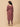 Back look of Sienna Bloom maternity and nursing kurta set showing printed kurta and striped pants