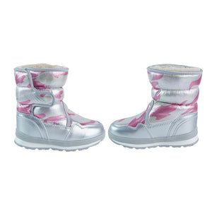 Silver & Fuchsia Pink Waterproof Winter Snow Boots for Kids for minus temperature - 25 EUR Winter Wear
