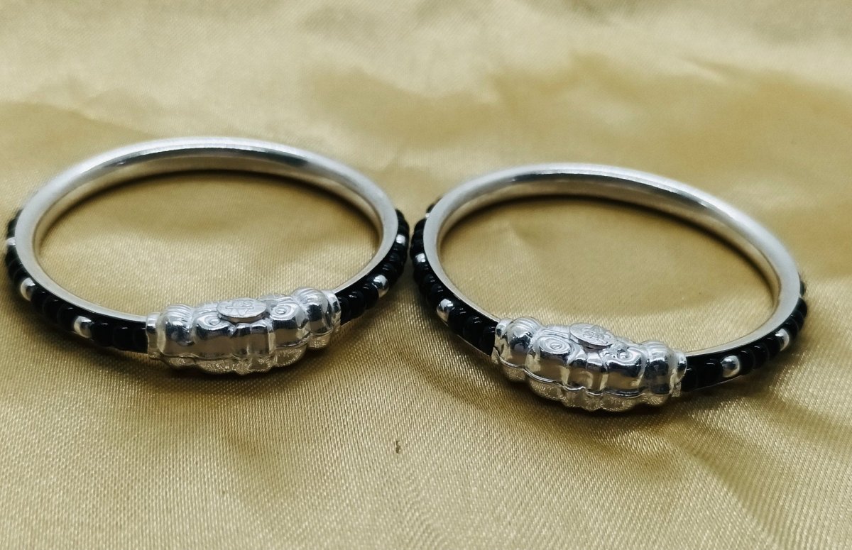 Silver Nazariya Baby Bracelets/Kada - KADA-7LF90833, 7LF98552
