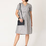 Silver Storm Shimmer Maternity Kurti Dress With Nursing - MEW-SLSTK-S