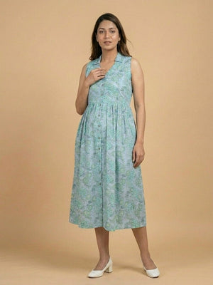 Simply Grey Maternity And Nursing Sleeveless Dress - S Maternity Casual Dress