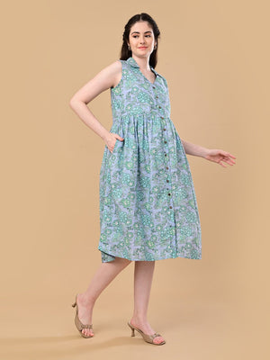 Simply Grey Maternity And Nursing Sleeveless Dress - S Maternity Casual Dress