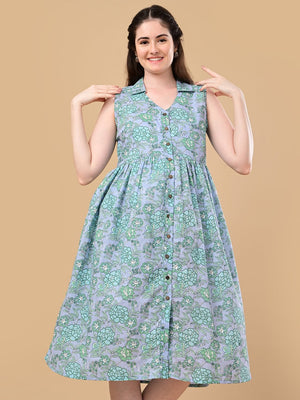 Simply Grey Maternity And Nursing Sleeveless Dress - S Maternity Casual Dress