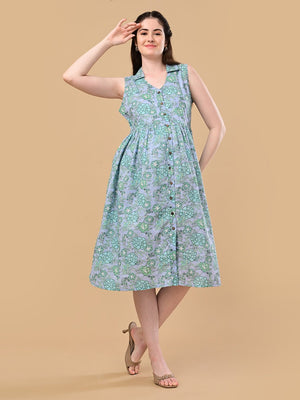 Simply Grey Maternity And Nursing Sleeveless Dress - S Maternity Casual Dress
