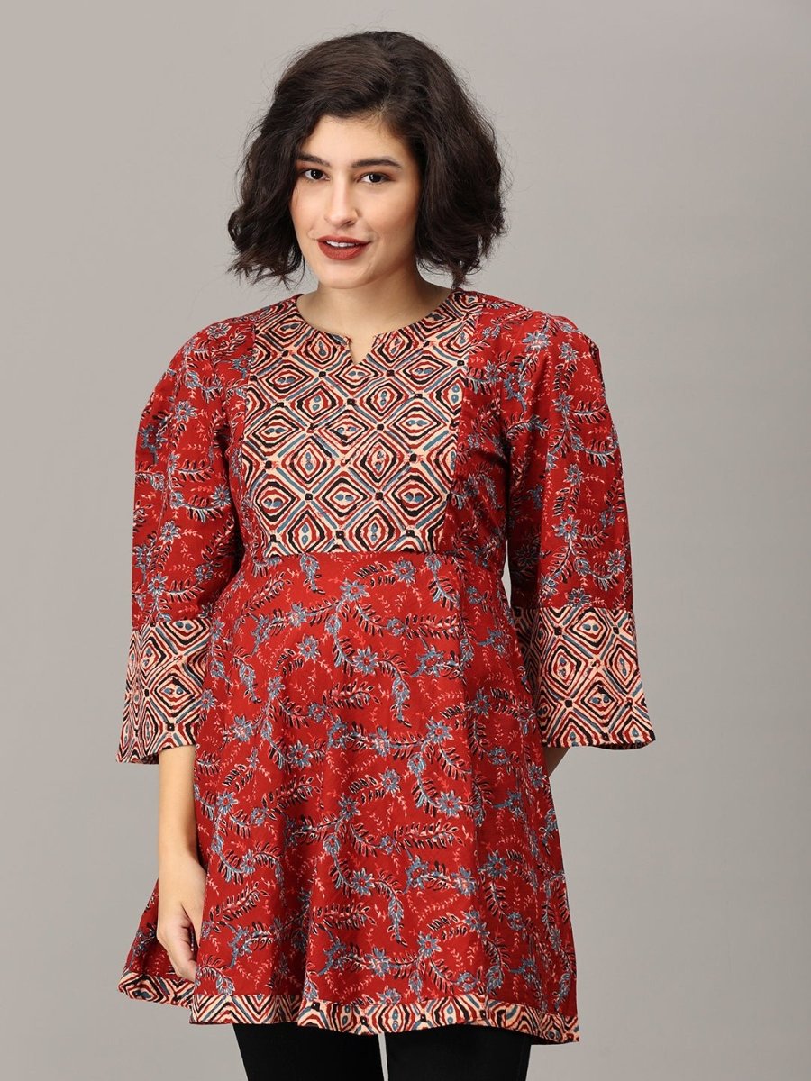 Sindhoora Maternity and Nursing Short Kurti - MEW-JB-MRMS-S