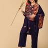 Sitara - e - Neel Cashmilon Maternity And Nursing Kurta Set With Dupatta - MEW - SK - STREN - S