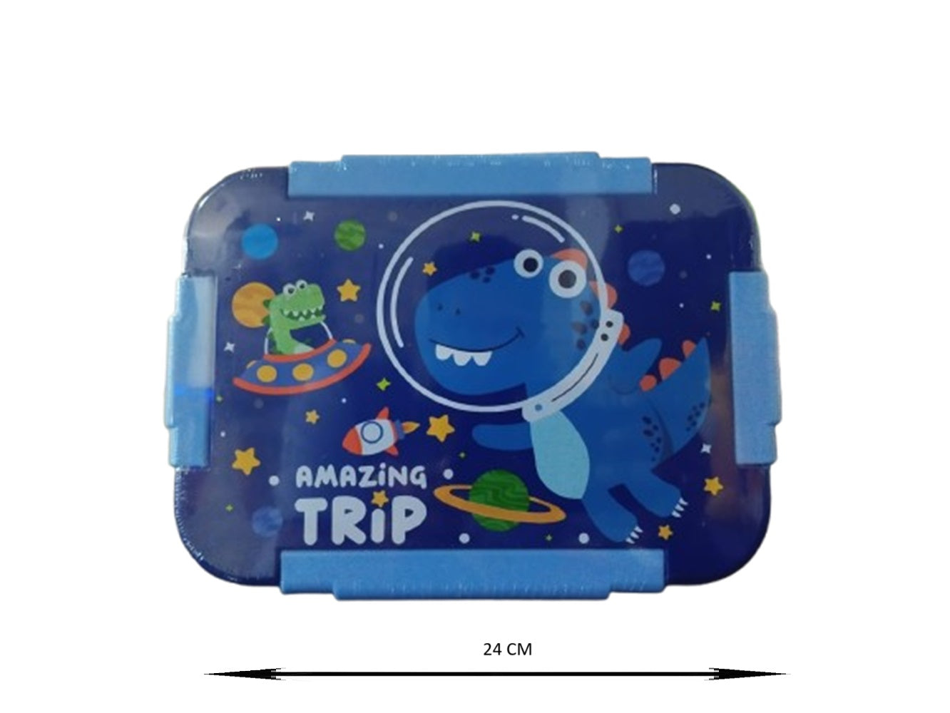 CuddleNest Kids Dinosaur Printed 3-Compartment Bento Lunch Box