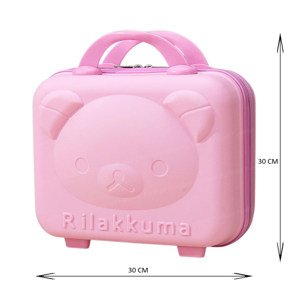 CuddleNest Travel Vanity Case for Women – Durable Hardshell Cosmetic Bag with Lock, Strap & Zipper