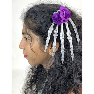 Skeleton hand Unique Hair Accessory for Halloween Party ,Purple - Little Surprise BoxSkeleton hand Unique Hair Accessory for Halloween Party ,Purple