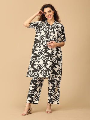 Sketch Mode Maternity and Nursing Co Ord Set - MEW - SK - SKTMD - S