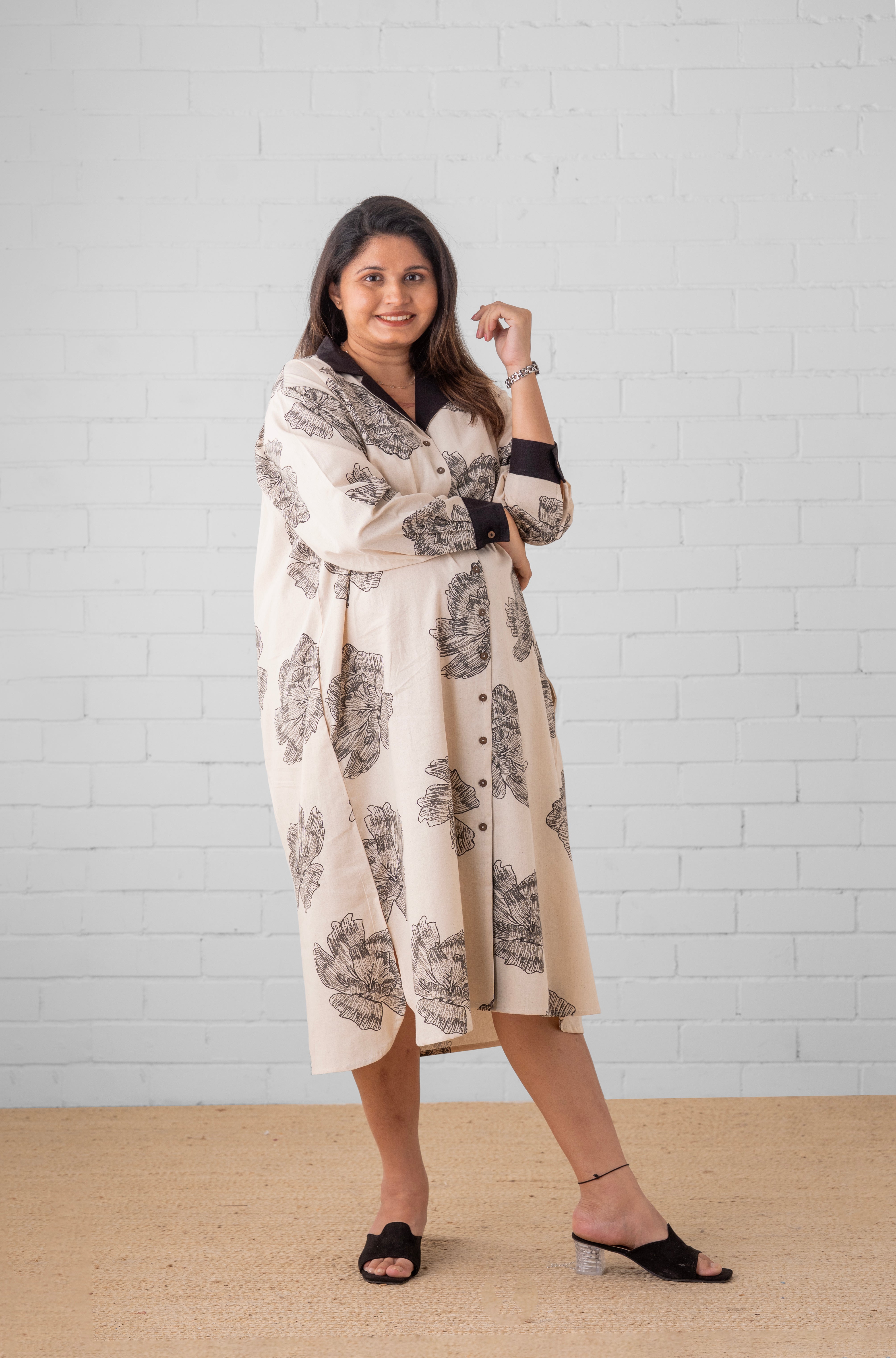 Sketch Petal Maternity and Nursing Dress - S Maternity Casual Dress