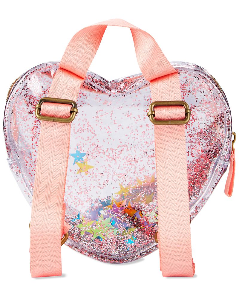 Skip Hop Clear Glitter Heart Backpack Transparent Girls - 9Q892810