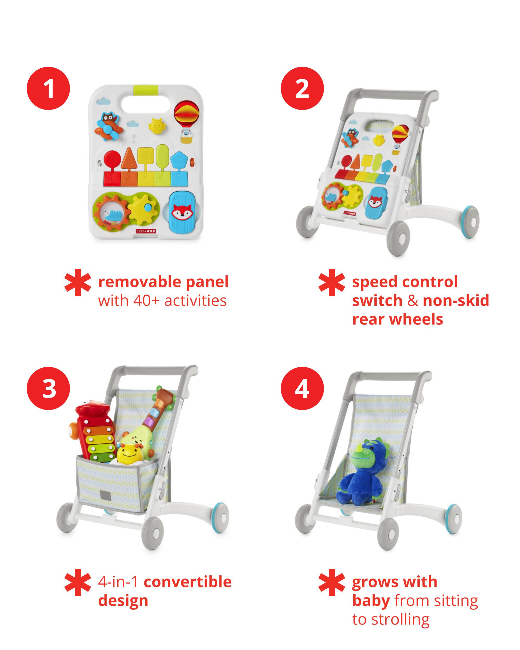 Skip Hop Explore & More Grow Along 4 - in - 1 Activity Walker Multicolour 6M to 48M - 9J057510