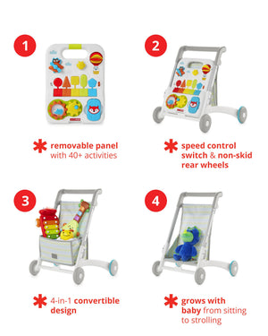 Skip Hop Explore & More Grow Along 4 - in - 1 Activity Walker Multicolour 6M to 48M - 9J057510