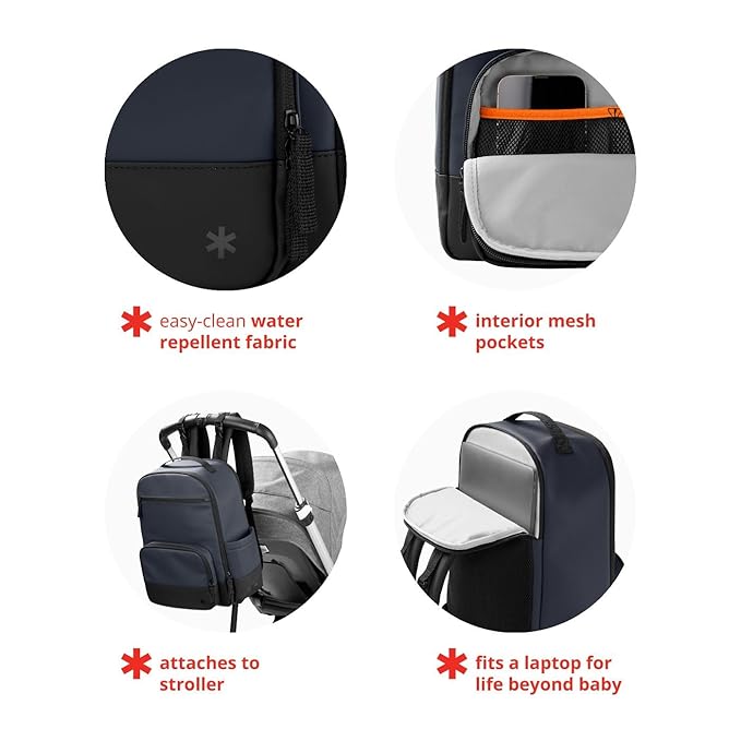 Skip Hop Flex Diaper Bag Backpack Navy Birth+ to 24M - 9P140210