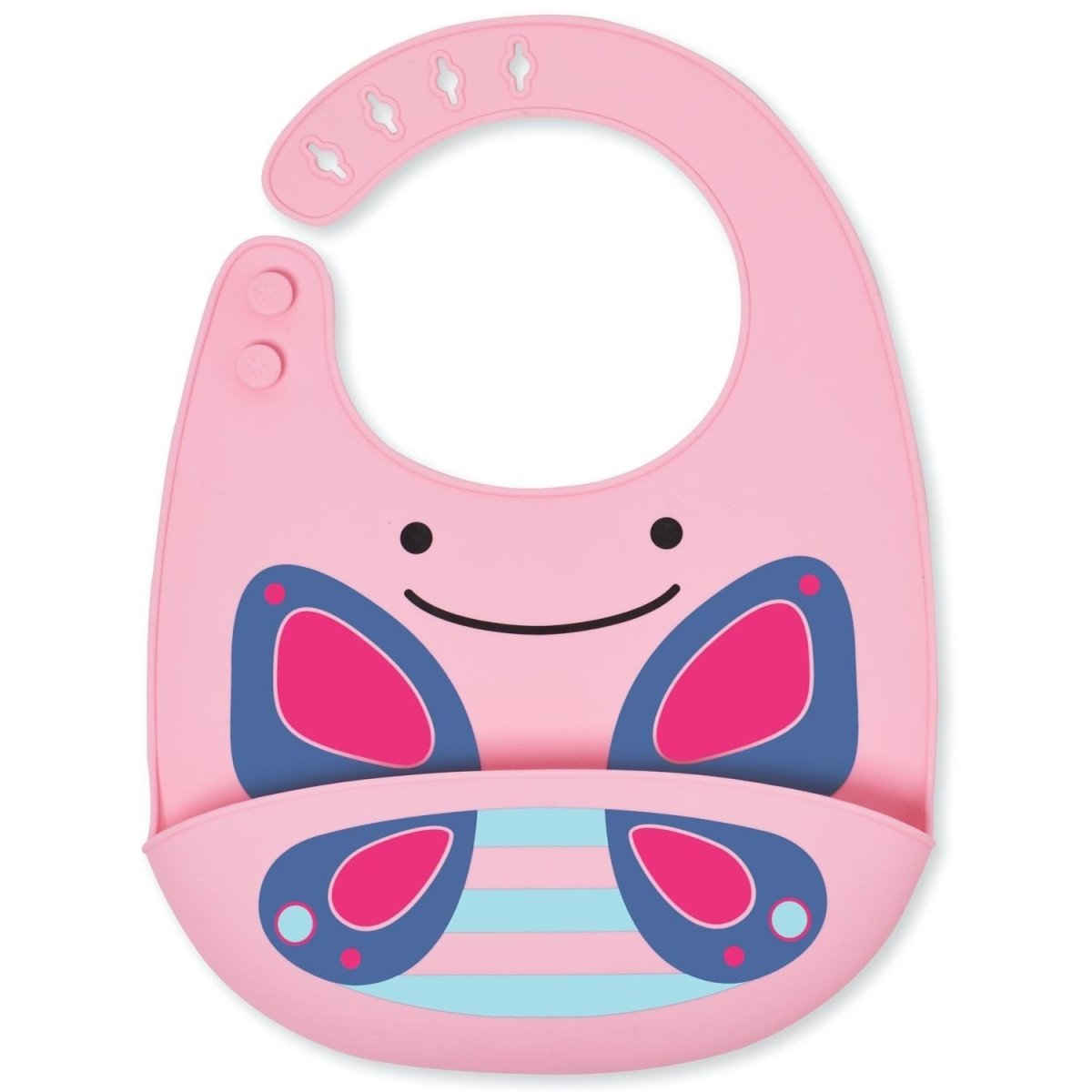 Skip Hop Zoo Fold & Go Silicone Bib- Butterfly - 232202