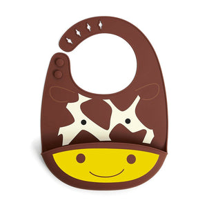 Skip Hop Zoo Fold & Go Silicone Bib Giraffe - 9I415410
