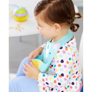 Skip Hop Zoo Fold & Go Silicone Bib - Unicorn - 232204