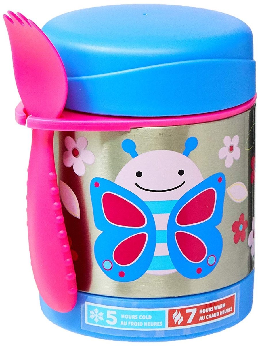 Skip Hop Zoo Insulated Little Kid Food Jar - Butterfly - 252381