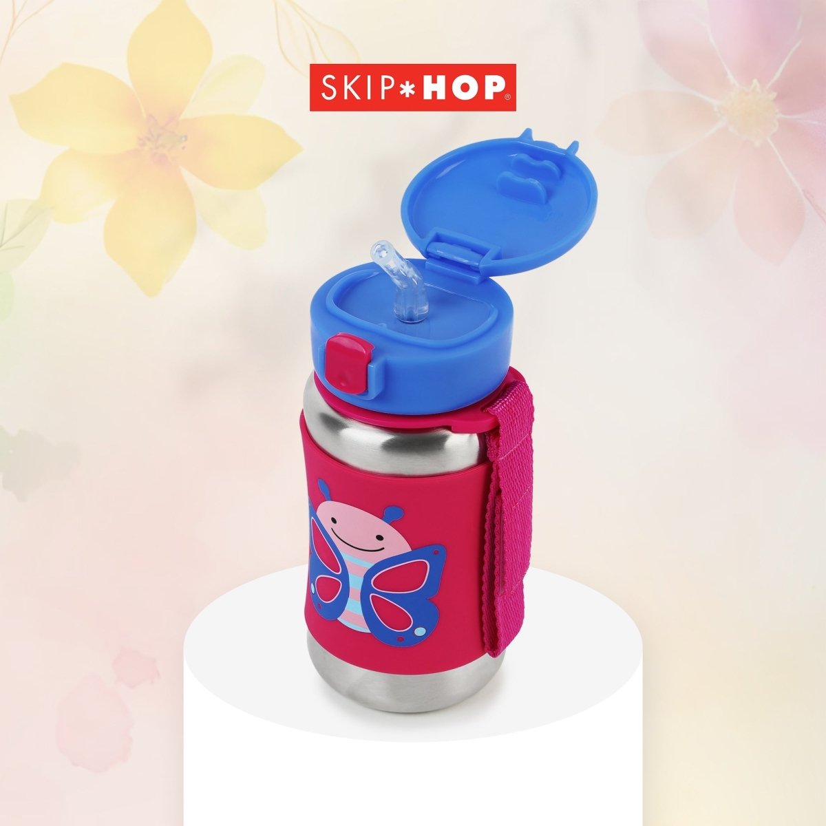 Skip Hop Zoo Stainless Steel Sports Bottle - Butterfly - 252517