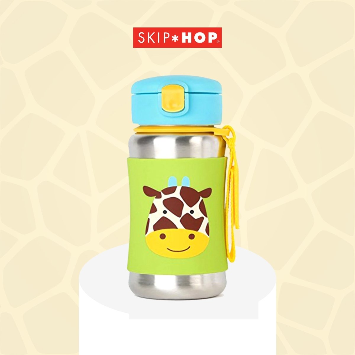Skip Hop Zoo Stainless Steel Sports Bottle - Giraffe - 252516