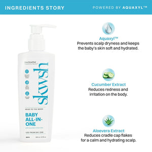 Skwsh Baby All-in-one Body Wash and Shampoo (Head to Toe) - 200 mL - Baby Skincare