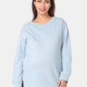 Sky Blue Maternity and Nursing Sweatshirt - MNSWT-SKYBL-S