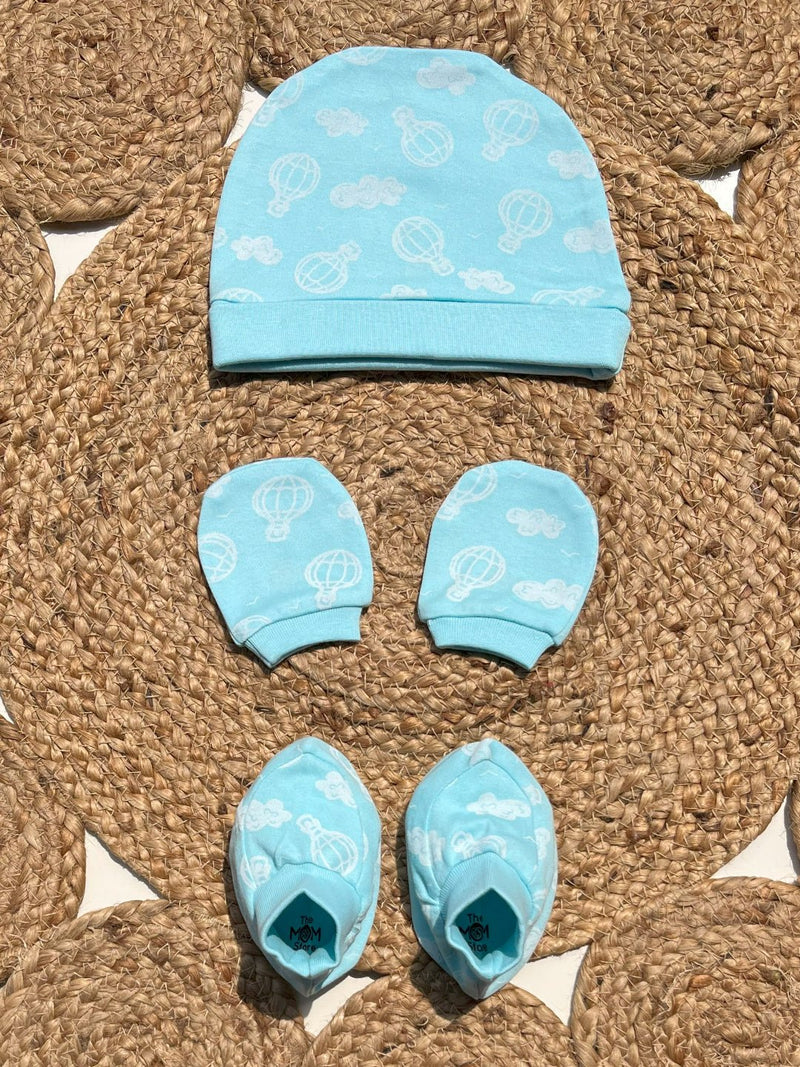 Sky Drift - Mittens, Booties and Cap set