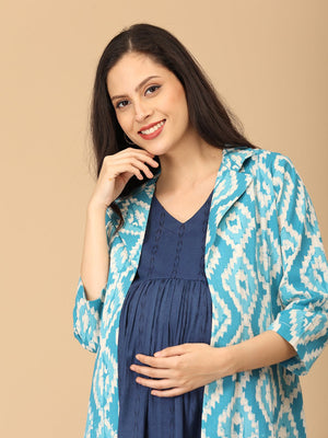 Sky‚Äôs the Limit Maternity and Nursing Shacket Dress - DRS - SK - SKYTL - S