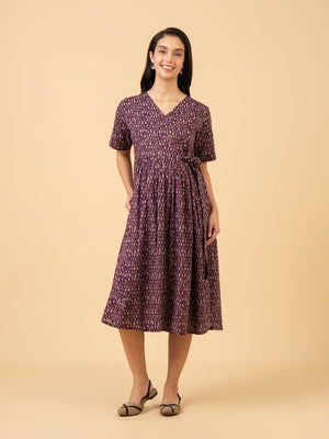 Sleek Cabernet Maternity and Nursing Dress - S Maternity Casual Dress