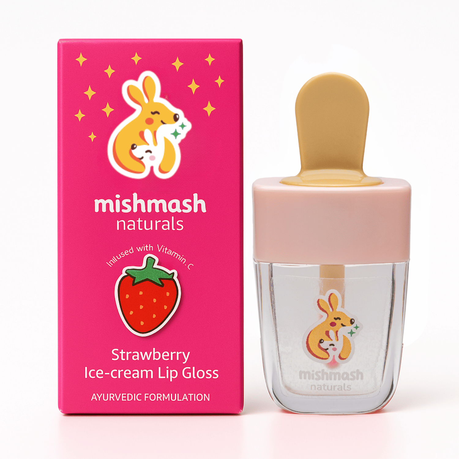 Mishmash Naturals Magic Sparkle Strawberry Lip Gloss