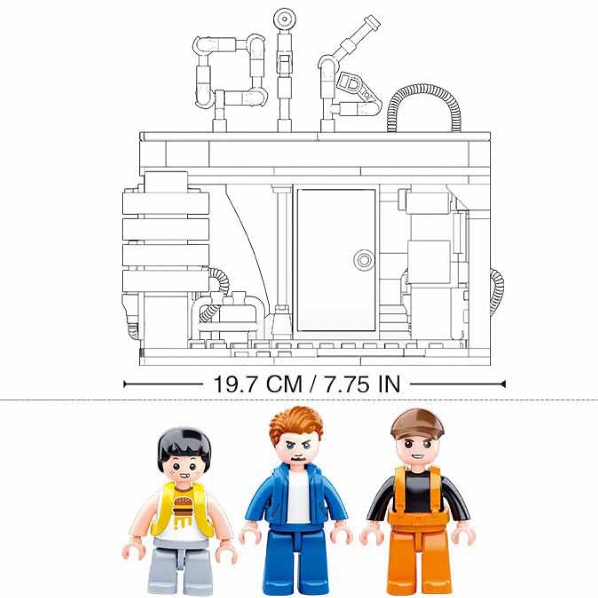 SLUBAN Building Blocks Kit for Boys and Girls -Town Petrol Station - M38-B0759B