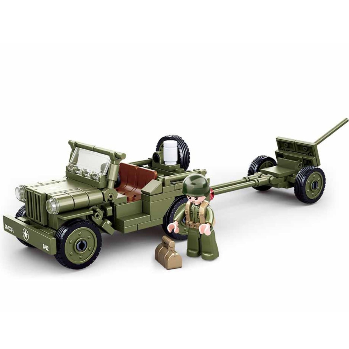 SLUBAN Building Blocks Kit for Boys and Girls - WWII-WILLYS Jeep - M38-B0853