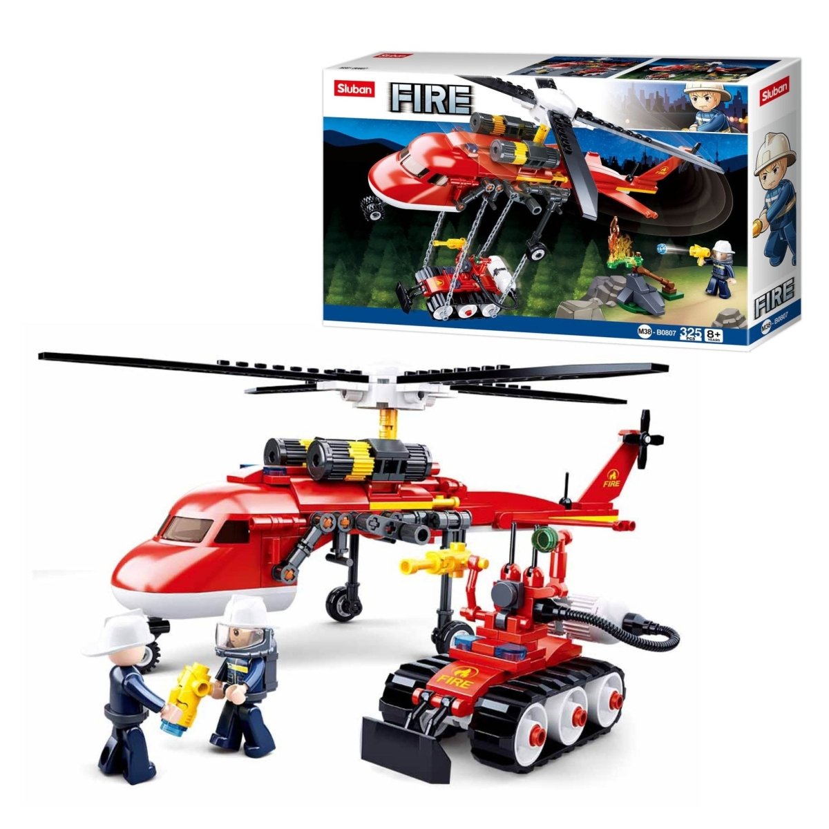 Sluban Fire-Helicopter Block Toy Set - M38-B0807